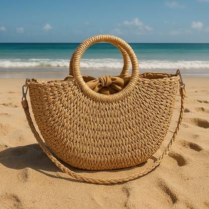 Solara Rieten Strandtas