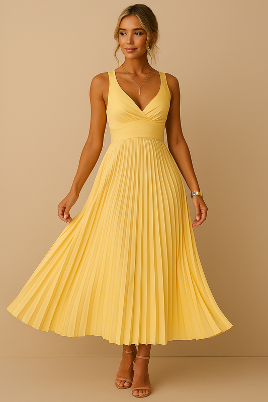 Sunshine Elegance Midi Dress