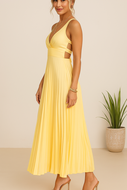 Sunshine Elegance Midi Dress